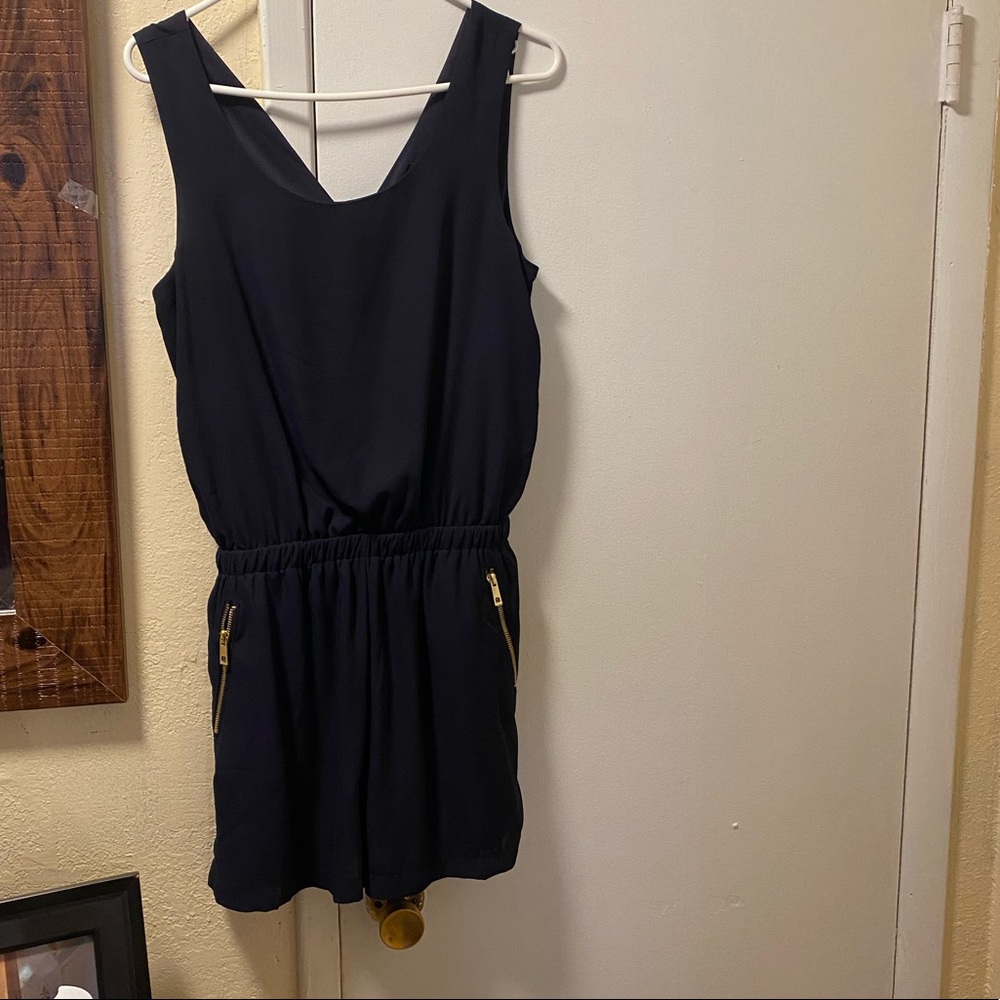 Navy Blue Romper - Picture 2 of 6